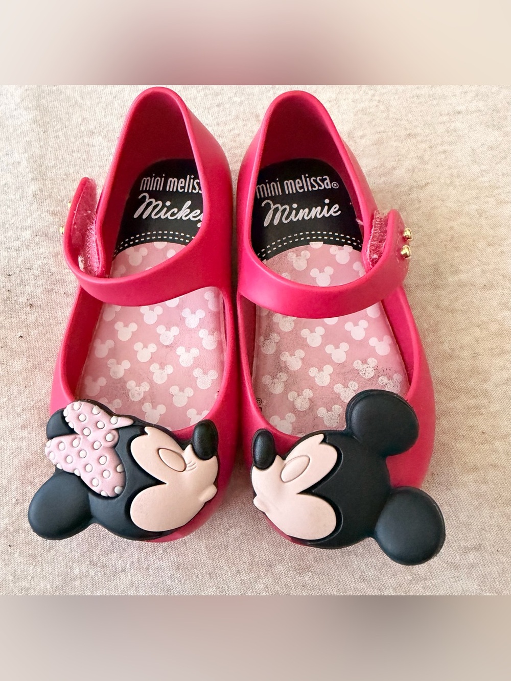 pink Mini Melissa Ultragirl Disney Twins toddler Mary Jane jelly shoes
